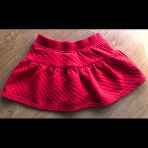 4T Red skirt with shorts under